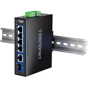 TRENDnet TI-G50611 6-Port Managed 2.5 Gigabit Ethernet Switch, 1x 10G & 1x 10G SFP+ ports, DIN-rail or wall mount